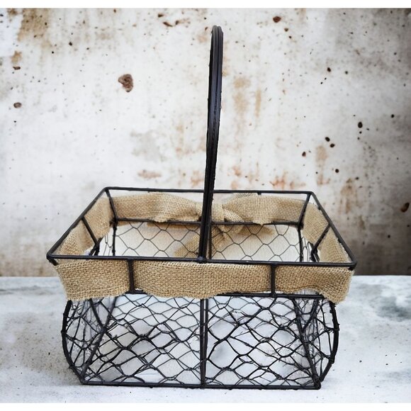 Wire Basket With Handle 10” x 7” x 12” - Picture 4 of 10